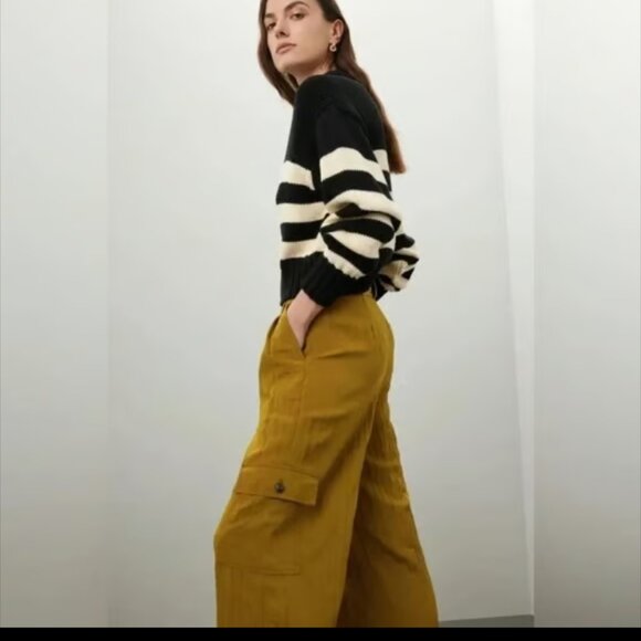 MADEWELL HARLOW WIDE LEG CARGO TROUSER PANTS SPICED OLIVE GREEN NEW 00 - Picture 3 of 10